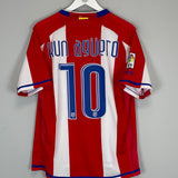 Shop 2007/08 ATLETICO MADRID KUN AGUERO #10 HOME SHIRT (M) NIKE, classic football shirts, vintage football shirts & retro soccer jerseys at Cult Kits