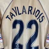 2002/03 PORTSMOUTH TAVLARDIS #22 *MATCH ISSUE vs MANCHESTER UNITED* AWAY SHIRT (XL) OM