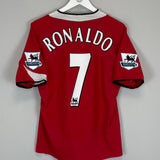 Shop 2004/05 MANCHESTER UNITED RONALDO #7 HOME SHIRT (M) NIKE, classic football shirts, vintage football shirts & retro soccer jerseys at Cult Kits