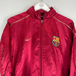 Shop 2001/02 BARCELONA TRACK JACKET (M) NIKE, classic football shirts, vintage football shirts & retro soccer jerseys at Cult Kits