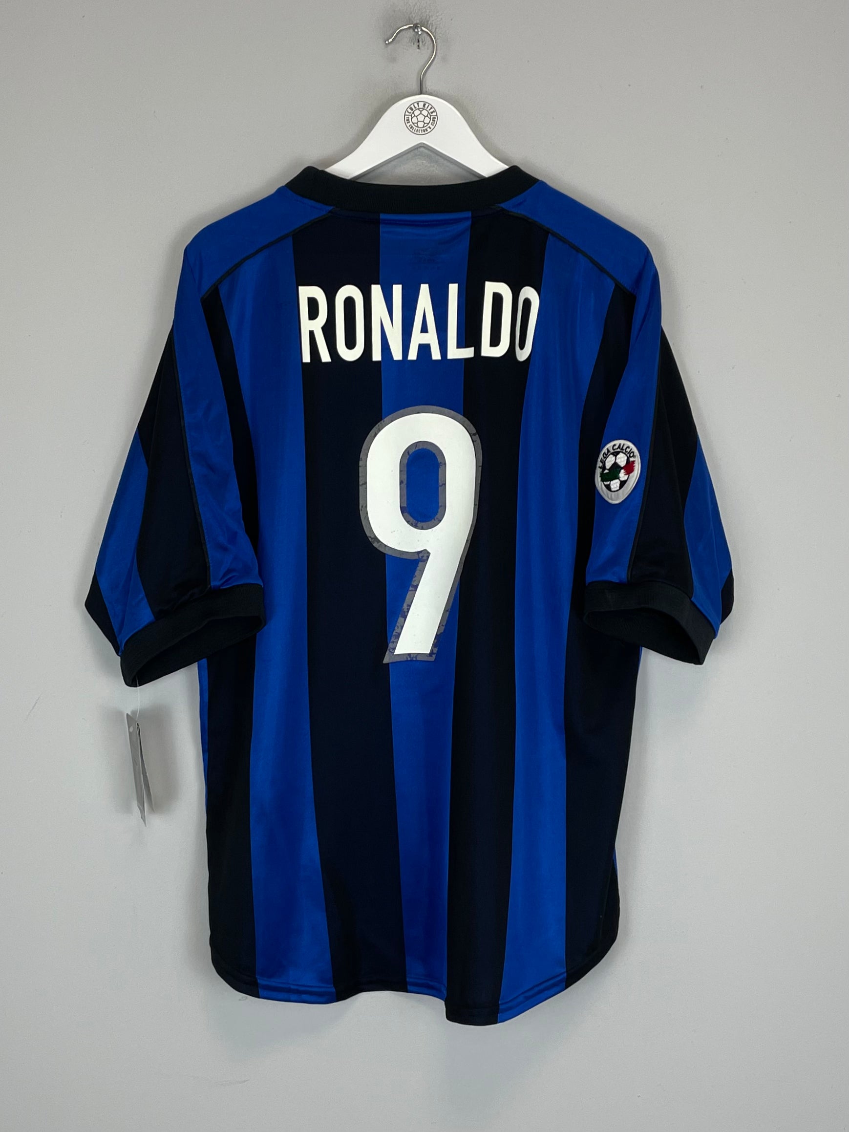 Shop 2000/01 INTER MILAN RONALDO #9 *BNWT* HOME SHIRT (L) NIKE, classic football shirts, vintage football shirts & retro soccer jerseys at Cult Kits
