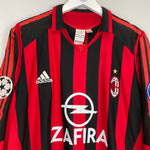 Shop 2005/06 AC MILAN MALDINI #3 C/L L/S HOME SHIRT (L) ADIDAS, classic football shirts, vintage football shirts & retro soccer jerseys at Cult Kits