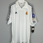 Shop 2001/02 REAL MADRID ZIDANE #5 *BNWT* C/L HOME SHIRT (XXL) ADIDAS, classic football shirts, vintage football shirts & retro soccer jerseys at Cult Kits