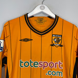 2009/10 HULL CITY GHILAS #23 *MATCH WORN vs MANCHESTER UNITED* L/S HOME SHIRT (M) UMBRO