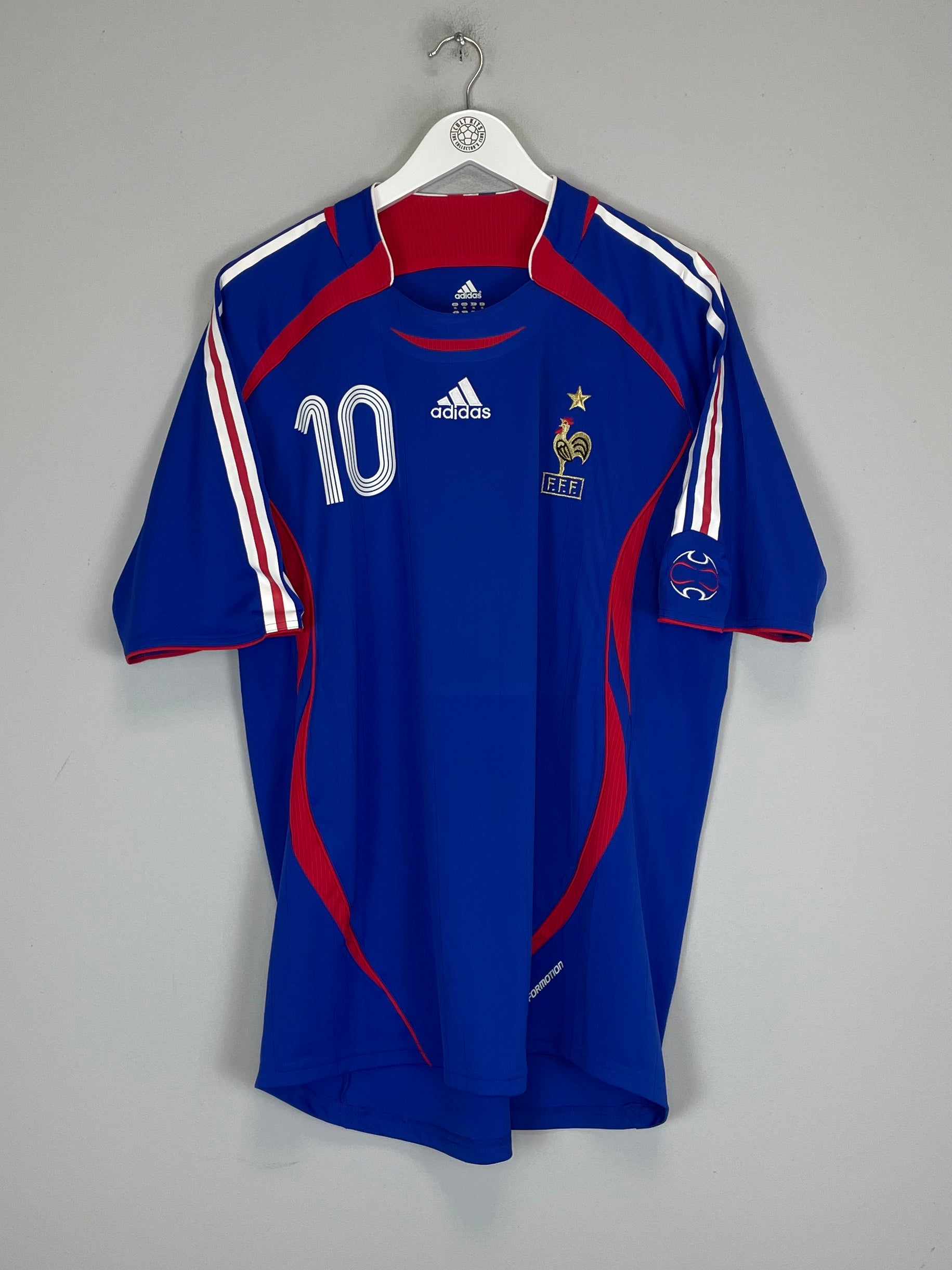 Shop 2006/07 FRANCE ZIDANE #10 *PLAYER ISSUE* HOME SHIRT (XL) ADIDAS, classic football shirts, vintage football shirts & retro soccer jerseys at Cult Kits