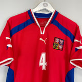 Shop 2000/02 CZECH REPUBLIC NEDVED #4 HOME SHIRT (L) PUMA, classic football shirts, vintage football shirts & retro soccer jerseys at Cult Kits
