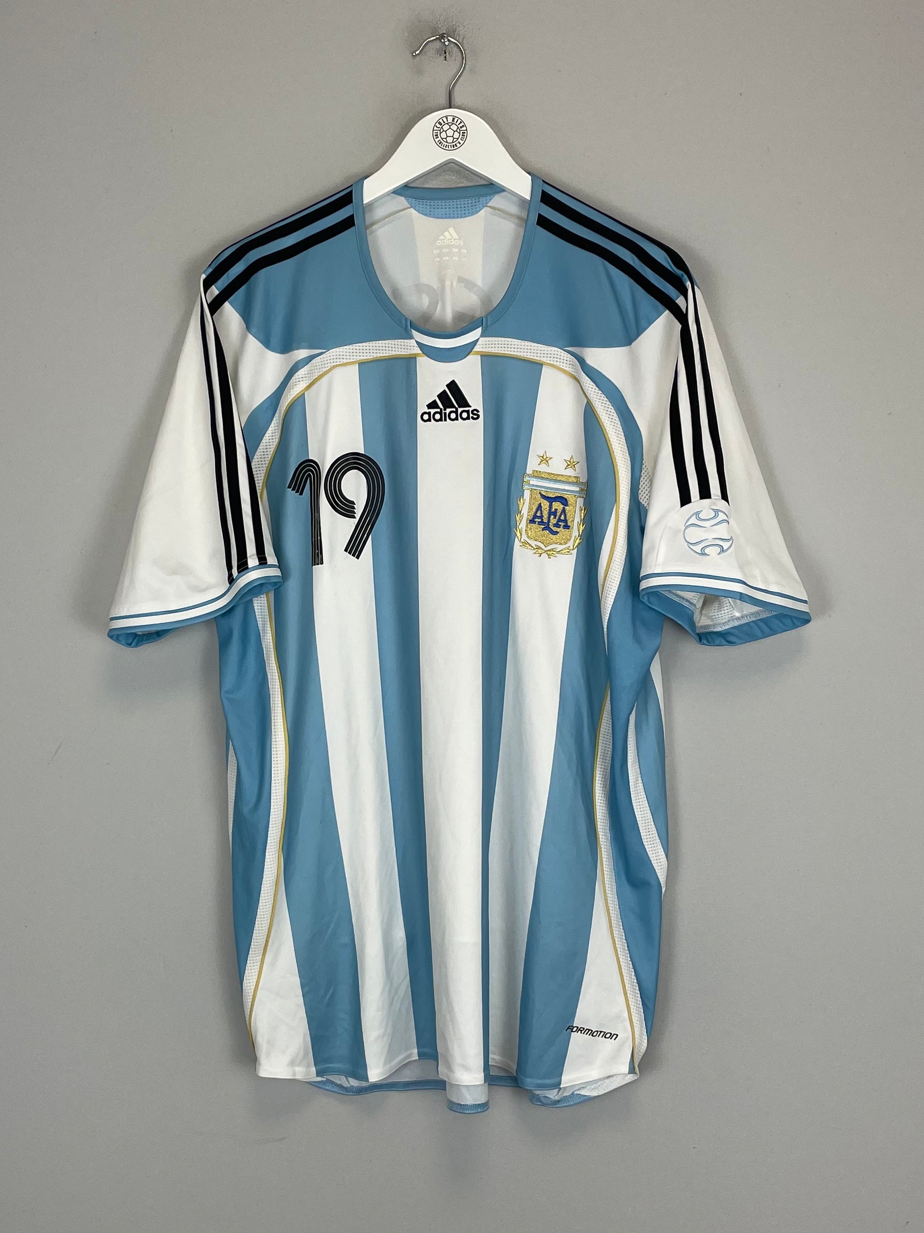 Shop 2006/07 ARGENTINA MESSI #19 *PLAYER ISSUE* HOME SHIRT (XL) ADIDAS, classic football shirts, vintage football shirts & retro soccer jerseys at Cult Kits