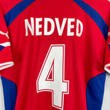 Shop 2000/02 CZECH REPUBLIC NEDVED #4 HOME SHIRT (L) PUMA, classic football shirts, vintage football shirts & retro soccer jerseys at Cult Kits
