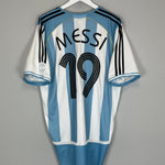 Shop 2006/07 ARGENTINA MESSI #19 *PLAYER ISSUE* HOME SHIRT (XL) ADIDAS, classic football shirts, vintage football shirts & retro soccer jerseys at Cult Kits