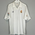 Shop 2001/02 REAL MADRID ZIDANE #5 *CENTENARY* HOME SHIRT (XL) ADIDAS, classic football shirts, vintage football shirts & retro soccer jerseys at Cult Kits
