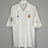 Shop 2001/02 REAL MADRID ZIDANE #5 *CENTENARY* HOME SHIRT (XL) ADIDAS, classic football shirts, vintage football shirts & retro soccer jerseys at Cult Kits