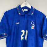 Shop 1994 ITALY ZOLA #21 HOME SHIRT (XL) DIADORA, classic football shirts, vintage football shirts & retro soccer jerseys at Cult Kits