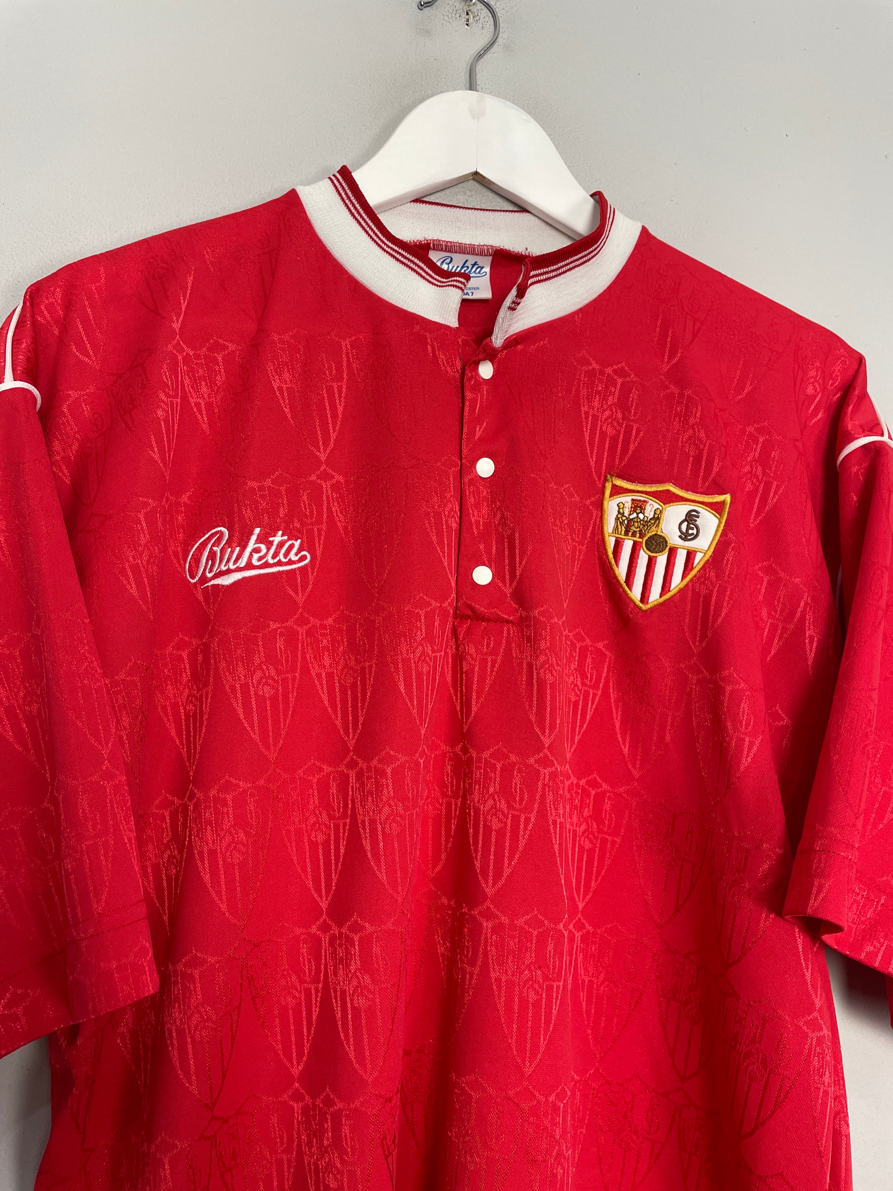 Shop 1990/92 SEVILLA MARADONA #10 AWAY SHIRT (M) BUKTA, classic football shirts, vintage football shirts & retro soccer jerseys at Cult Kits