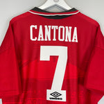 Shop 1994/96 MANCHESTER UNITED CANTONA #7 HOME SHIRT (XXL) UMBRO, classic football shirts, vintage football shirts & retro soccer jerseys at Cult Kits