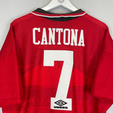 Shop 1994/96 MANCHESTER UNITED CANTONA #7 HOME SHIRT (XXL) UMBRO, classic football shirts, vintage football shirts & retro soccer jerseys at Cult Kits