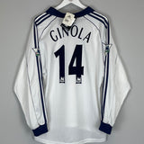 Shop 1999/01 TOTTENHAM GINOLA #14 *BNWT* L/S HOME SHIRT (XL) ADIDAS, classic football shirts, vintage football shirts & retro soccer jerseys at Cult Kits