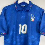 Shop 1994 ITALY R.BAGGIO #10 HOME SHIRT (M) DIADORA, classic football shirts, vintage football shirts & retro soccer jerseys at Cult Kits