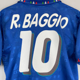 Shop 1994 ITALY R.BAGGIO #10 HOME SHIRT (M) DIADORA, classic football shirts, vintage football shirts & retro soccer jerseys at Cult Kits