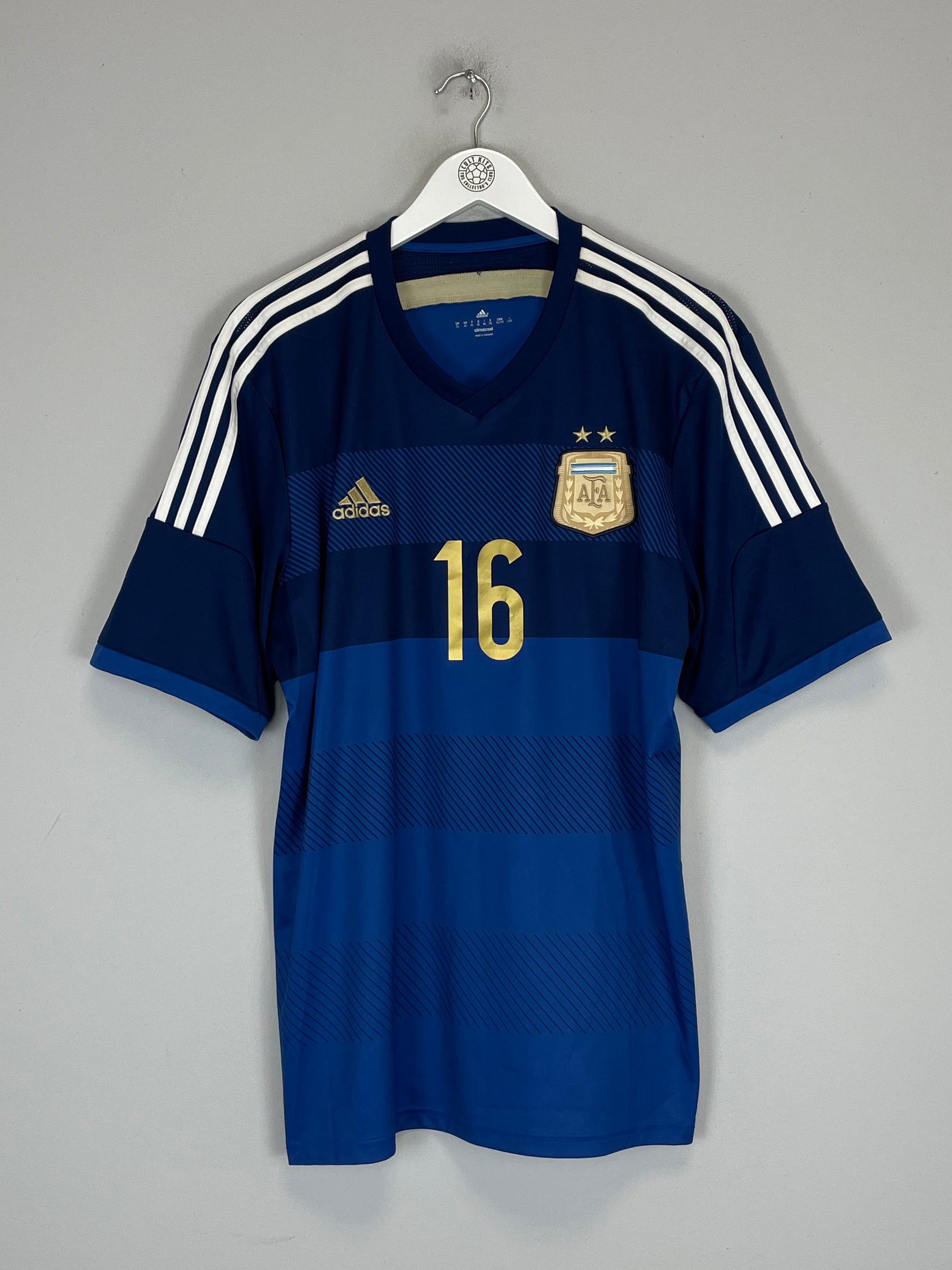 Shop 2014/15 ARGENTINA KUN AGUERO #16 AWAY SHIRT (XL) ADIDAS, classic football shirts, vintage football shirts & retro soccer jerseys at Cult Kits