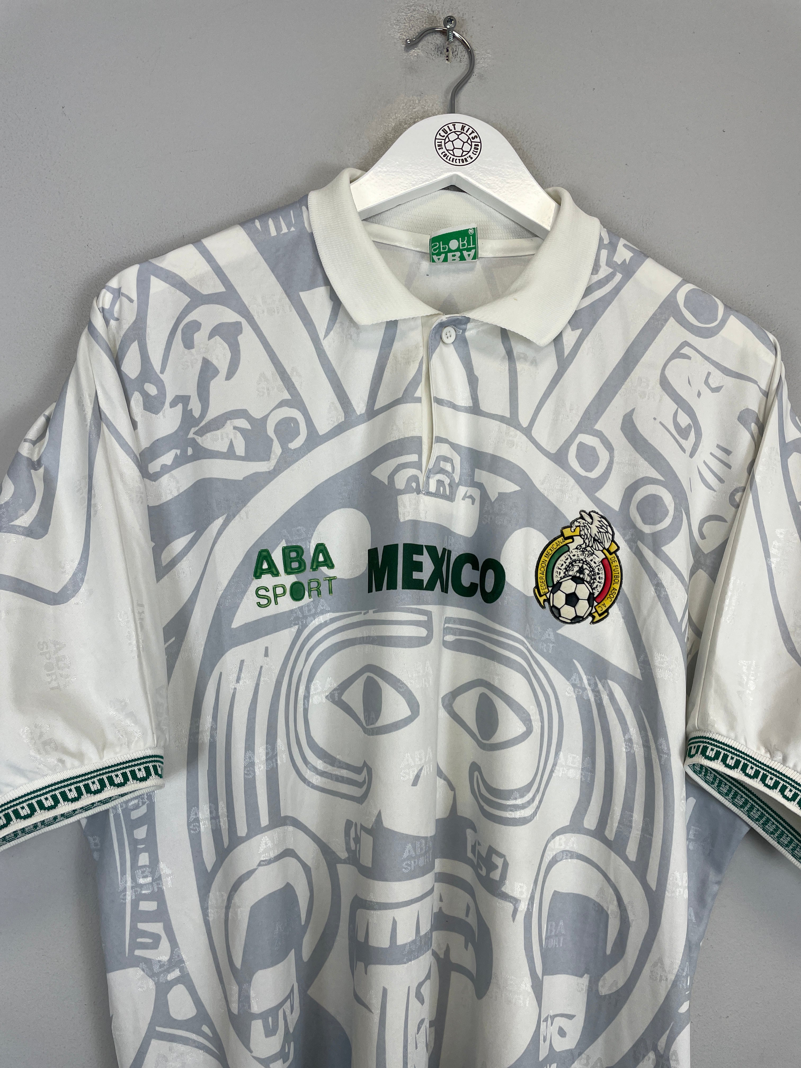 Shop 1996/98 MEXICO AWAY SHIRT (M) ABA SPORT, classic football shirts, vintage football shirts & retro soccer jerseys at Cult Kits