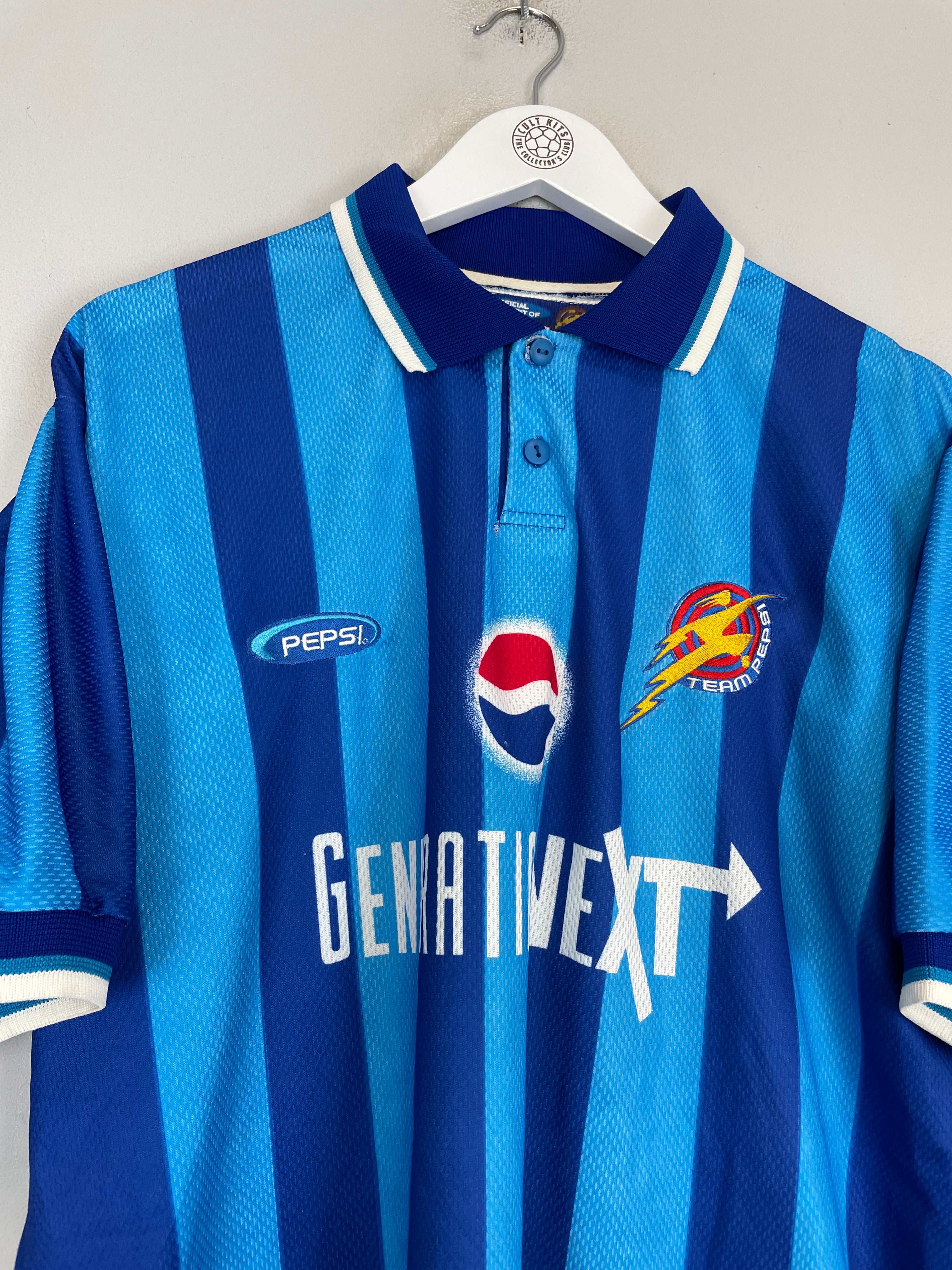 Shop 1997 PEPSI 'GENERATIONNEXT' SHIRT (XL), classic football shirts, vintage football shirts & retro soccer jerseys at Cult Kits