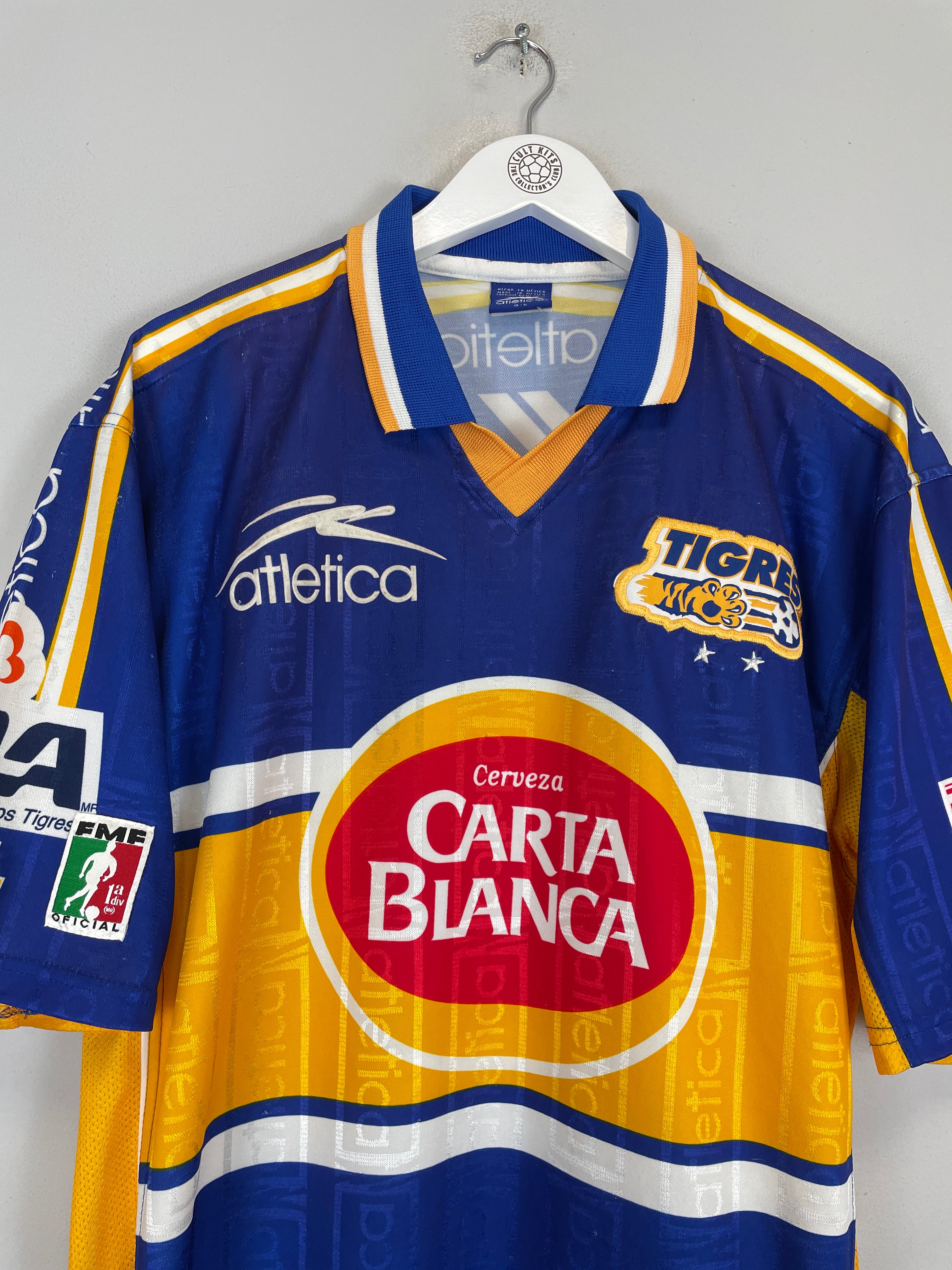 Shop 1996/98 TIGRES AWAY SHIRT (L) ATLETICA, classic football shirts, vintage football shirts & retro soccer jerseys at Cult Kits