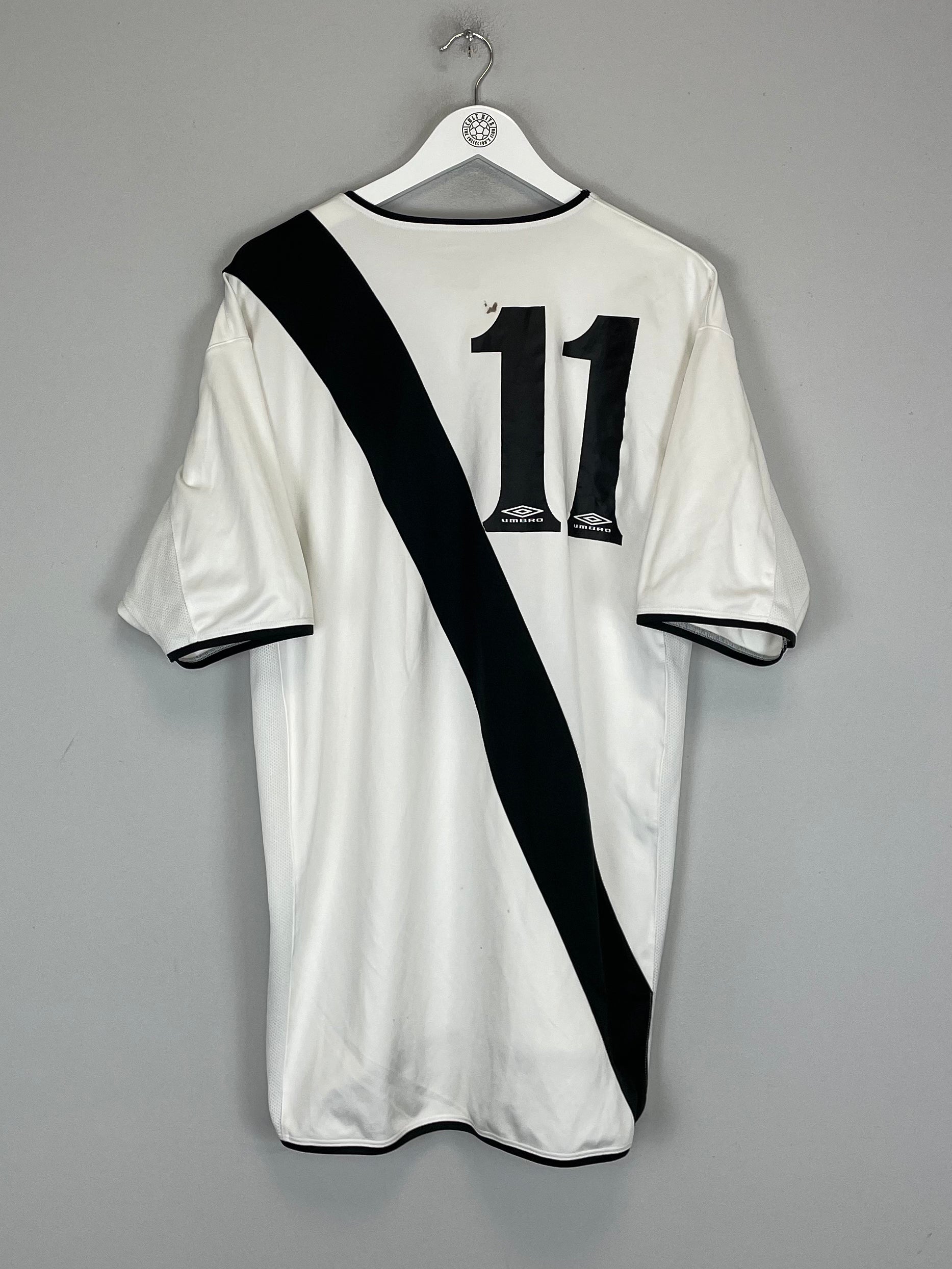 Shop 2003/04 VASCO DA GAMA #11 HOME SHIRT (XL) UMBRO, classic football shirts, vintage football shirts & retro soccer jerseys at Cult Kits