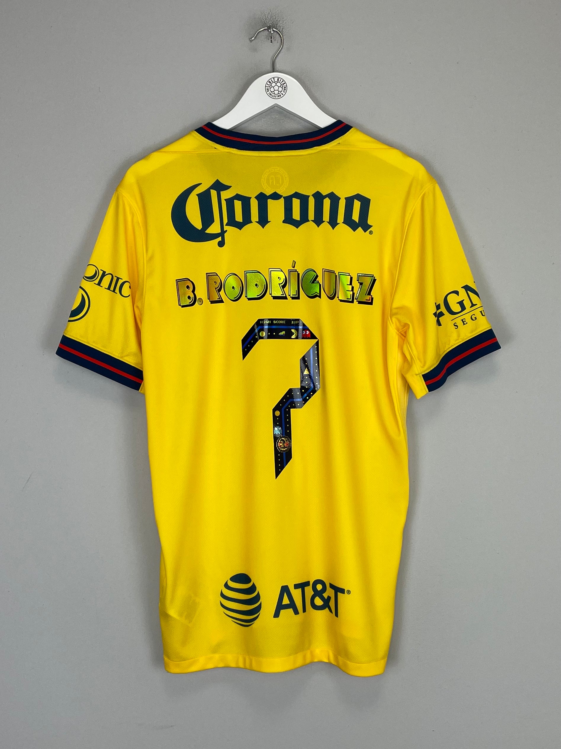 Shop 2024/25 Club America Rodriguez #7 *BNWOT* Pac-Man Home Shirt (Multiple Sizes) Nike, classic football shirts, vintage football shirts & retro soccer jerseys at Cult Kits