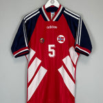 Shop 1994 NORWAY BJORNBYE #5 HOME SHIRT (M) ADIDAS, classic football shirts, vintage football shirts & retro soccer jerseys at Cult Kits
