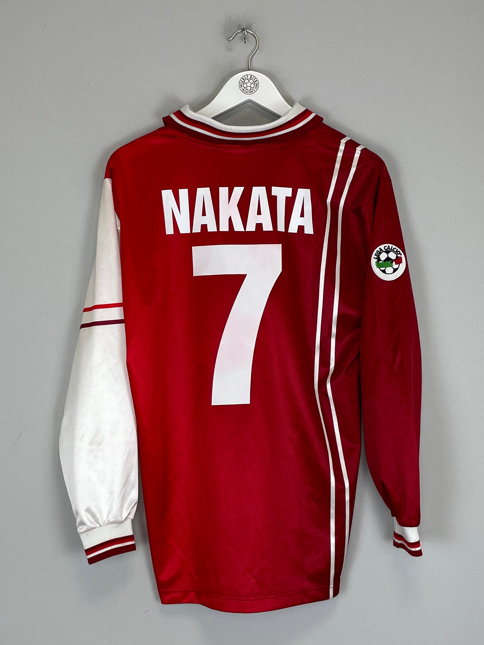 Shop 1998/99 PERUGIA NAKATA #7 L/S HOME SHIRT (L) GALEX, classic football shirts, vintage football shirts & retro soccer jerseys at Cult Kits