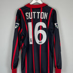 Shop 1994/95 BLACKBURN ROVERS SUTTON #16 L/S *MATCH ISSUE* AWAY SHIRT (XL) ASICS, classic football shirts, vintage football shirts & retro soccer jerseys at Cult Kits