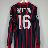 Shop 1994/95 BLACKBURN ROVERS SUTTON #16 L/S *MATCH ISSUE* AWAY SHIRT (XL) ASICS, classic football shirts, vintage football shirts & retro soccer jerseys at Cult Kits