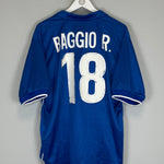 Shop 1998/99 ITALY R.BAGGIO #18 HOME SHIRT (XL) NIKE, classic football shirts, vintage football shirts & retro soccer jerseys at Cult Kits