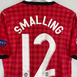 2012/13 MANCHESTER UNITED SMALLING #12 C/L *MATCH ISSUE* HOME SHIRT (L) NIKE