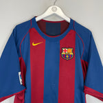 Shop 2004/05 BARCELONA RONALDINHO #10 HOME SHIRT (XL) NIKE, classic football shirts, vintage football shirts & retro soccer jerseys at Cult Kits