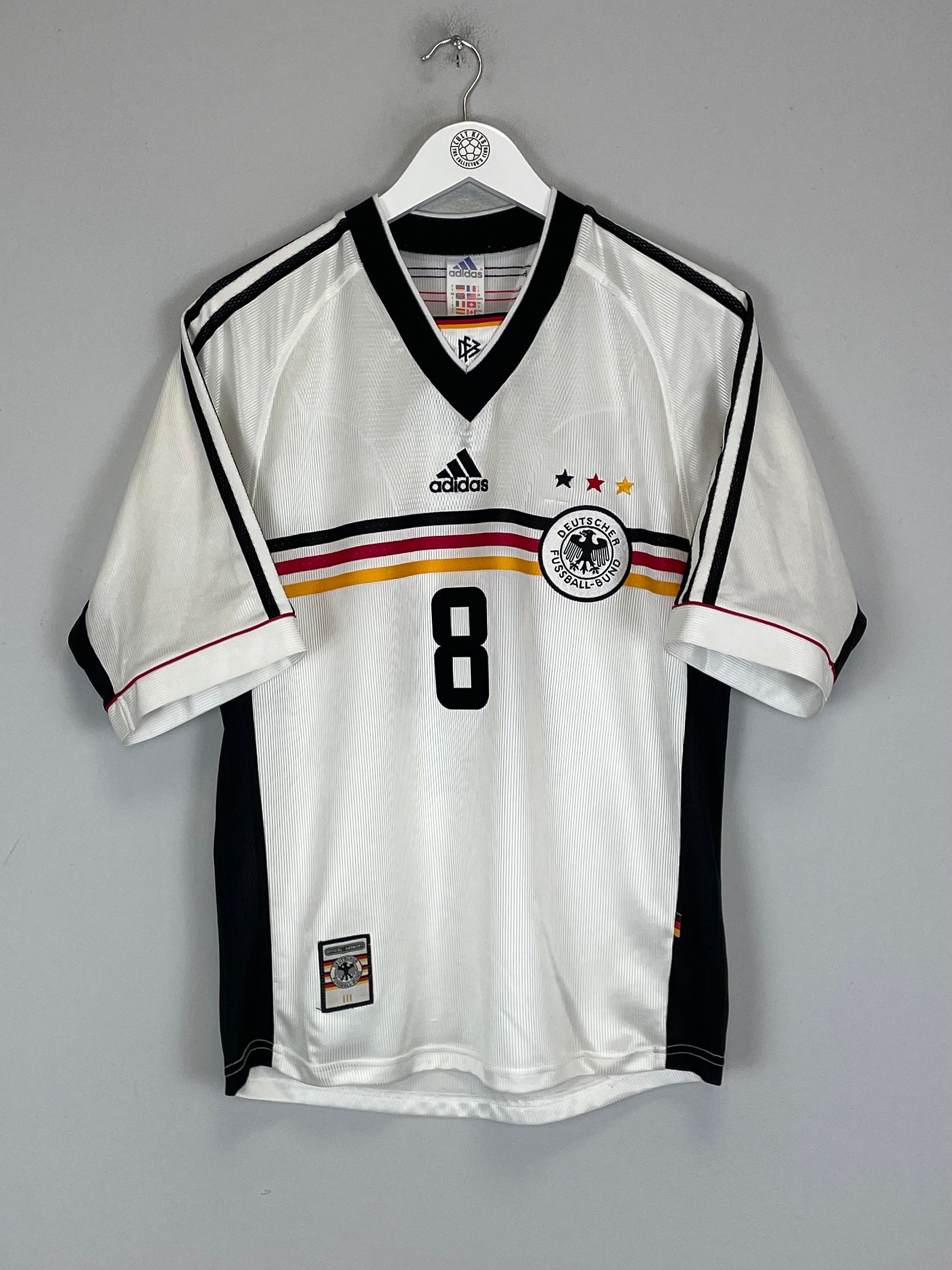 Shop 1998/00 GERMANY MATTHAUS #8 HOME SHIRT (S) ADIDAS, classic football shirts, vintage football shirts & retro soccer jerseys at Cult Kits