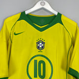 Shop 2004/06 BRAZIL RONALDINHO #10 HOME SHIRT (M) NIKE, classic football shirts, vintage football shirts & retro soccer jerseys at Cult Kits