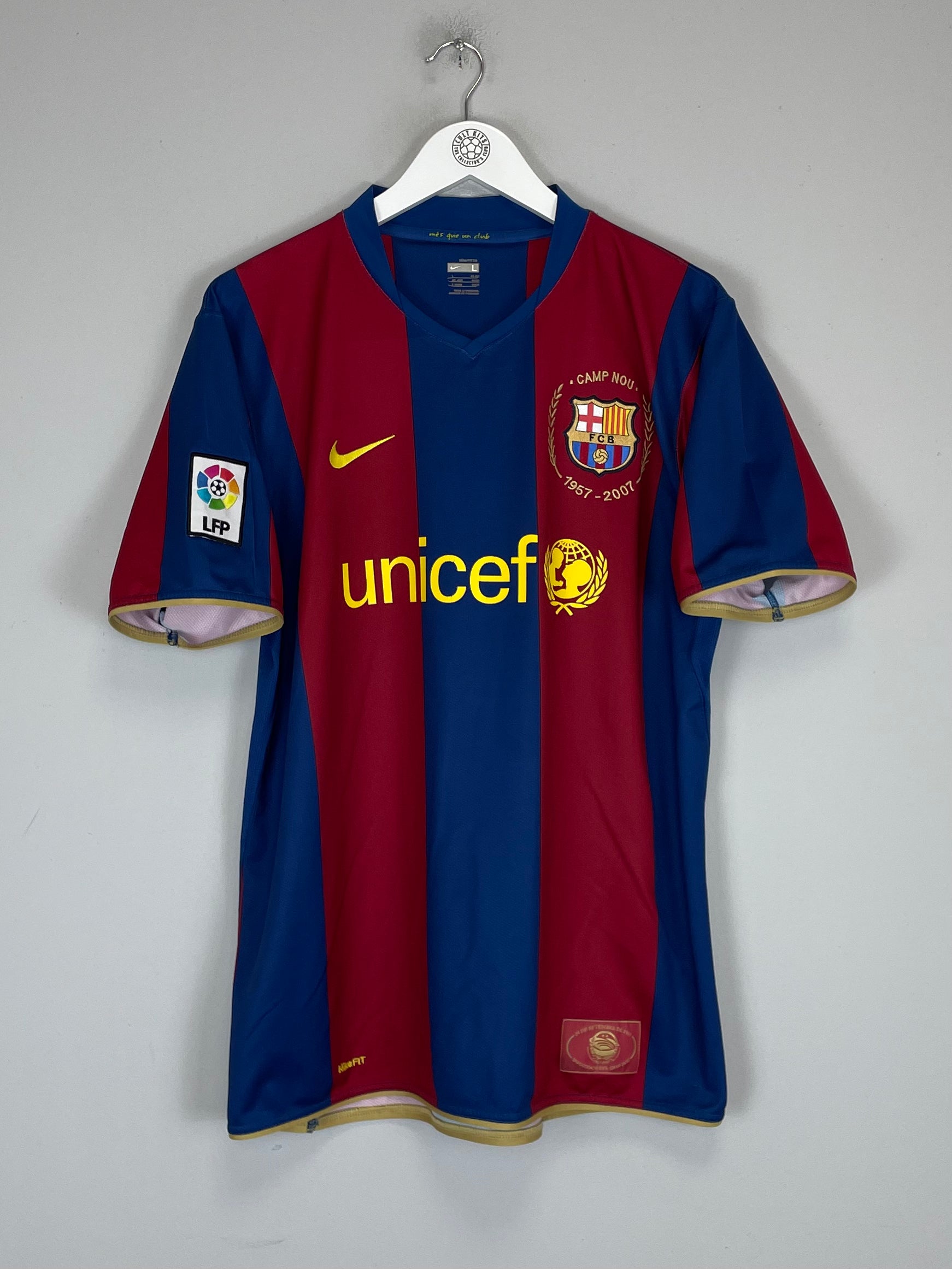 Shop 2007/08 BARCELONA RONALDINHO #10 HOME SHIRT (L) NIKE, classic football shirts, vintage football shirts & retro soccer jerseys at Cult Kits