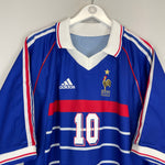 Shop 1998/00 FRANCE ZIDANE #10 HOME SHIRT (XL) ADIDAS, classic football shirts, vintage football shirts & retro soccer jerseys at Cult Kits