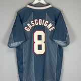Shop 1996 ENGLAND GASCOIGNE #8 AWAY SHIRT (XXL) UMBRO, classic football shirts, vintage football shirts & retro soccer jerseys at Cult Kits