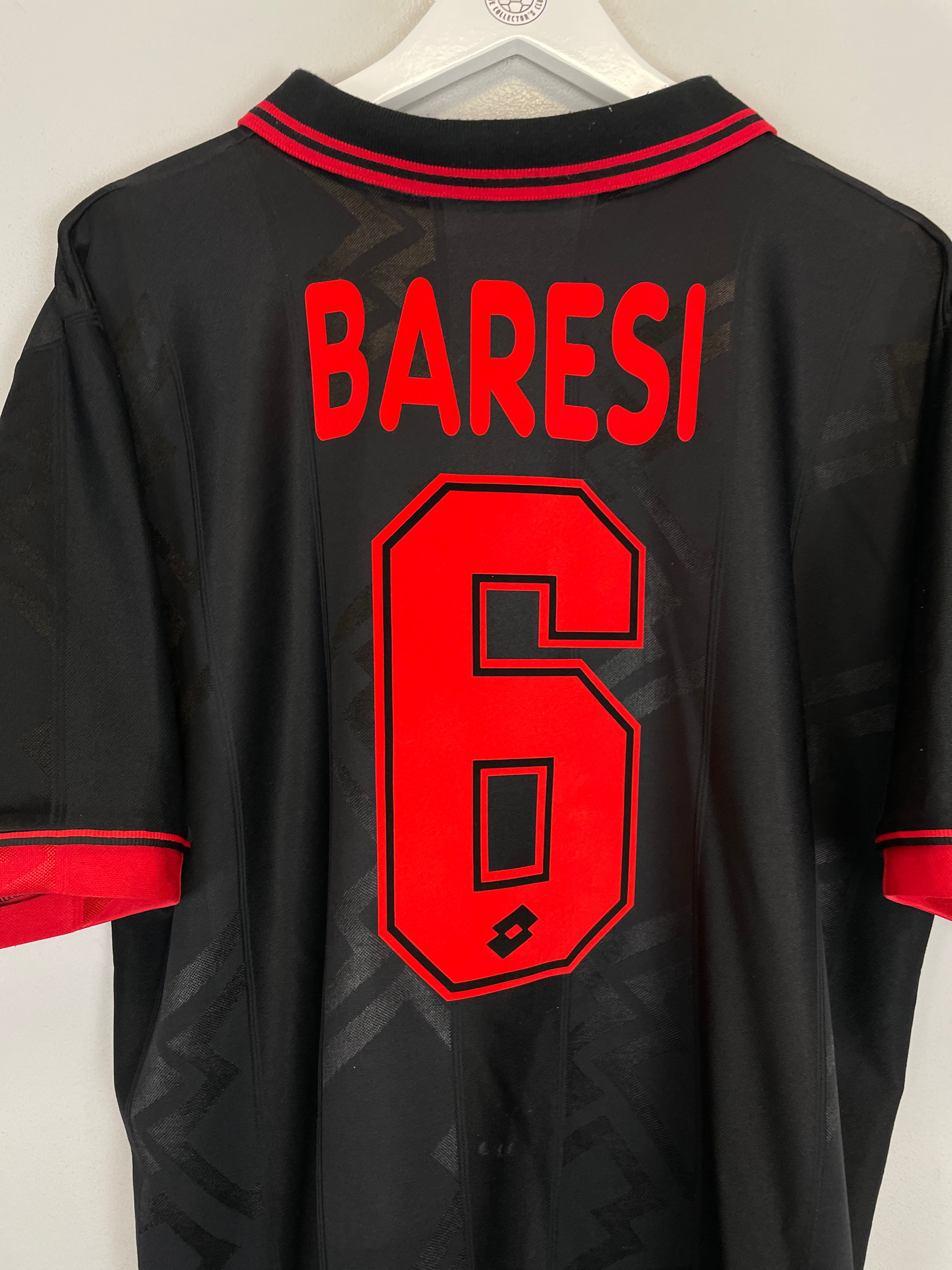 Shop 1996/97 AC MILAN BARESI #6 THIRD SHIRT (XL) LOTTO, classic football shirts, vintage football shirts & retro soccer jerseys at Cult Kits