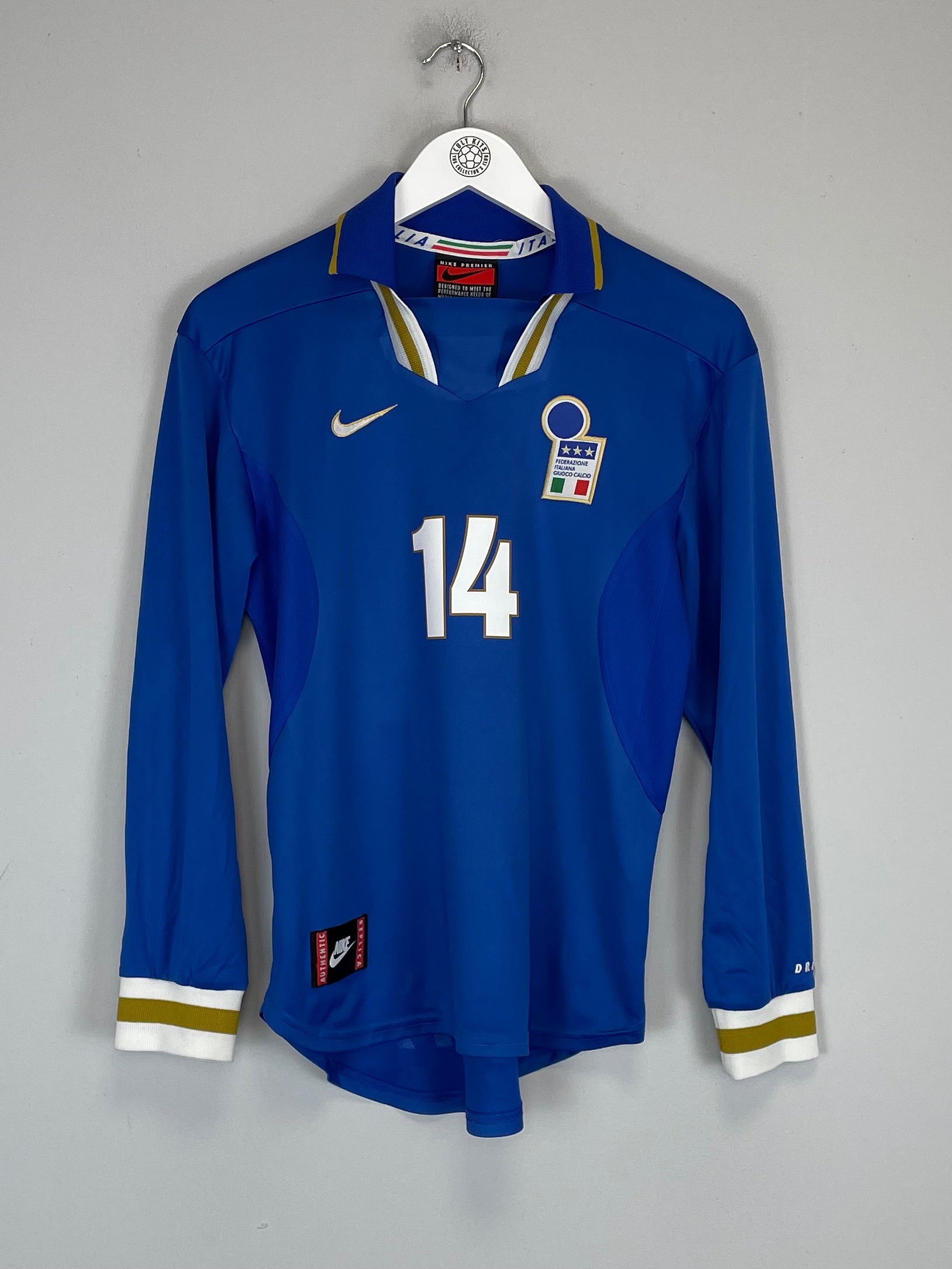 Shop 1996/97 ITALY DEL PIERO #14 L/S HOME SHIRT (S) NIKE, classic football shirts, vintage football shirts & retro soccer jerseys at Cult Kits