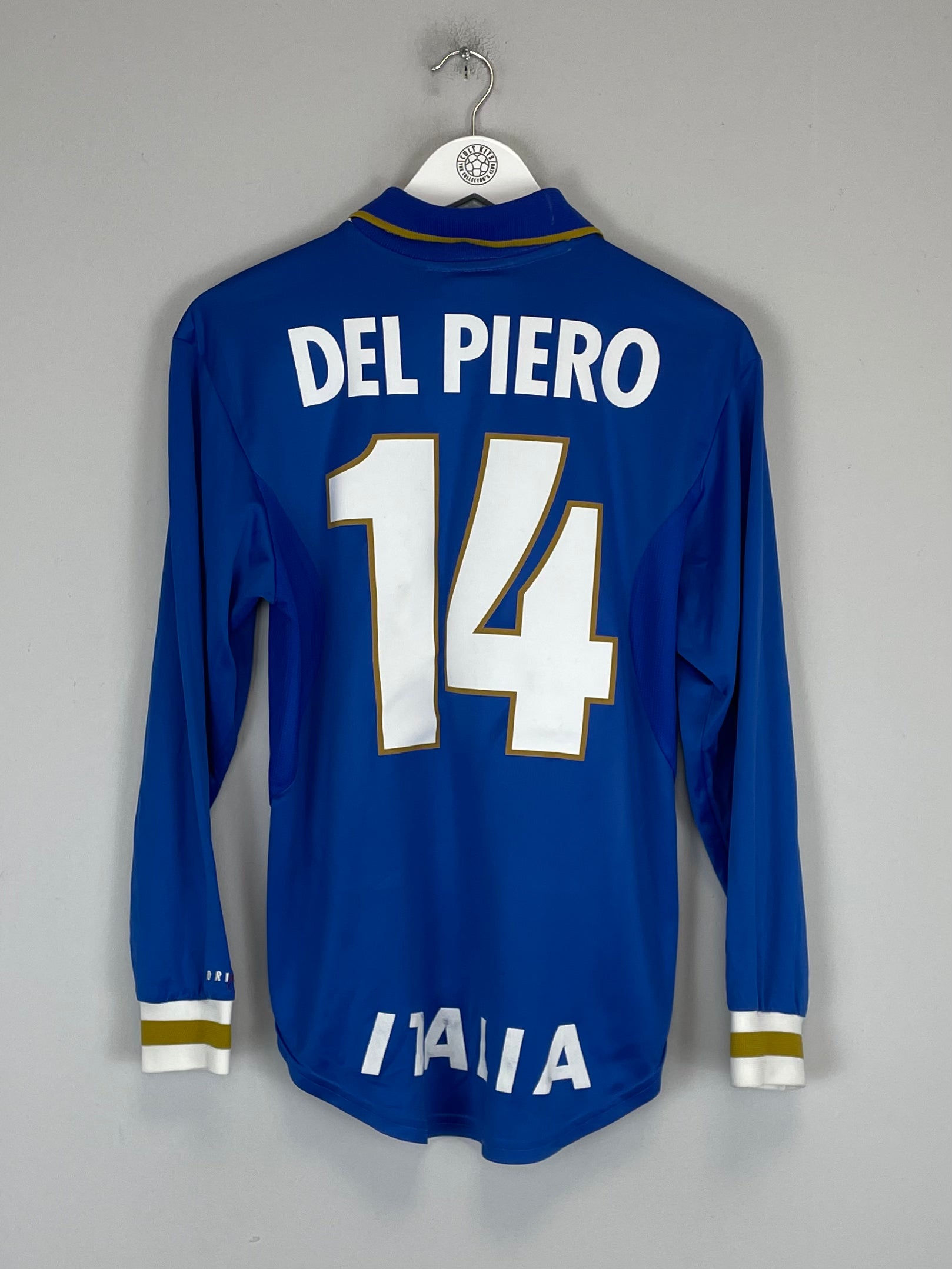 Shop 1996/97 ITALY DEL PIERO #14 L/S HOME SHIRT (S) NIKE, classic football shirts, vintage football shirts & retro soccer jerseys at Cult Kits