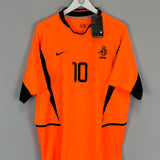 Shop 2002/04 NETHERLANDS V.NISTELROOY #9 *BNWT* HOME SHIRT (L) NIKE, classic football shirts, vintage football shirts & retro soccer jerseys at Cult Kits