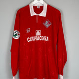 Shop 1995/96 PIACENZA CALCIO LUISO #9 *MATCH ISSUE* L/S HOME SHIRT (XL) ABM, classic football shirts, vintage football shirts & retro soccer jerseys at Cult Kits