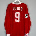 Shop 1995/96 PIACENZA CALCIO LUISO #9 *MATCH ISSUE* L/S HOME SHIRT (XL) ABM, classic football shirts, vintage football shirts & retro soccer jerseys at Cult Kits