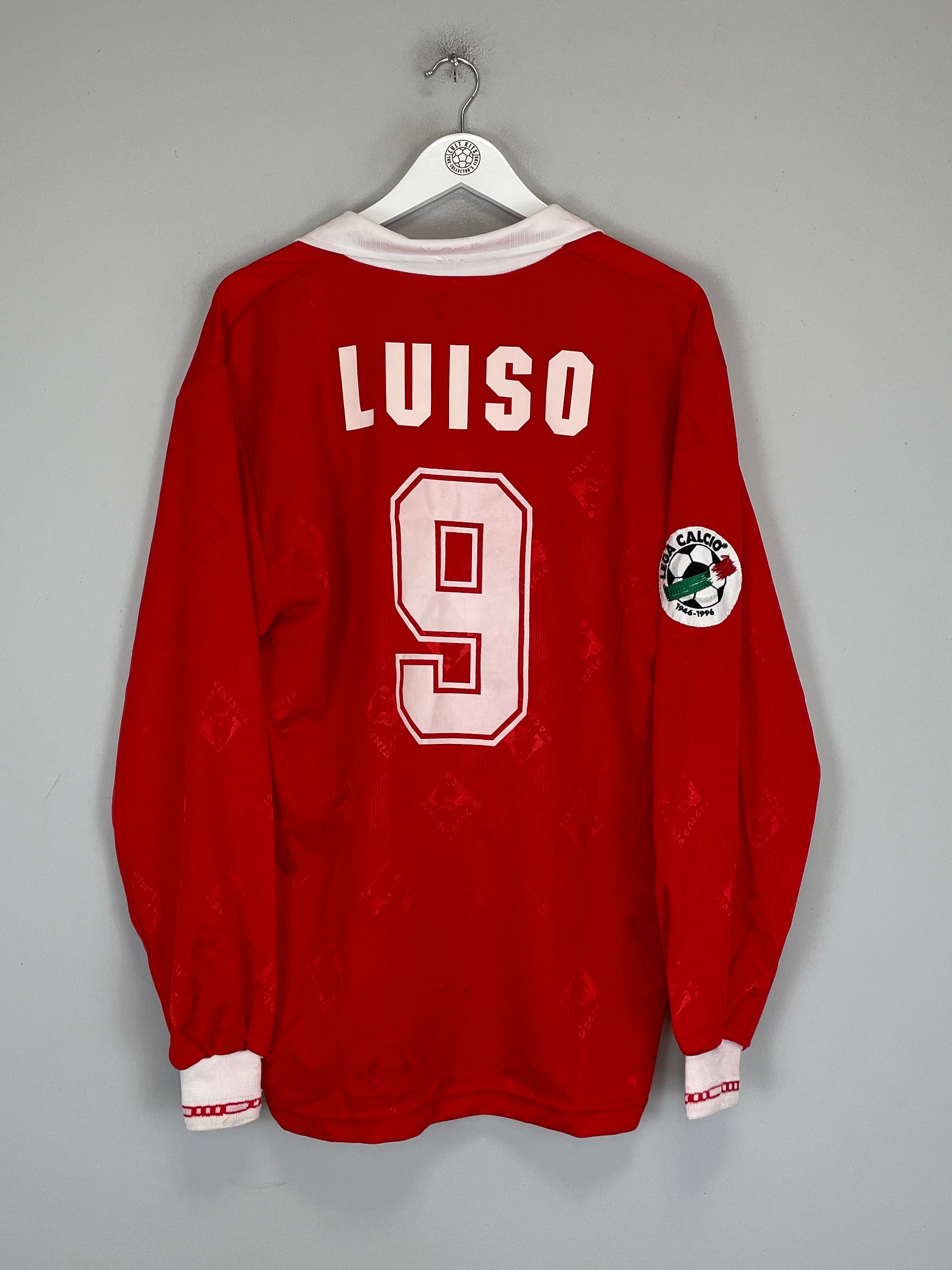 Shop 1995/96 PIACENZA CALCIO LUISO #9 *MATCH ISSUE* L/S HOME SHIRT (XL) ABM, classic football shirts, vintage football shirts & retro soccer jerseys at Cult Kits
