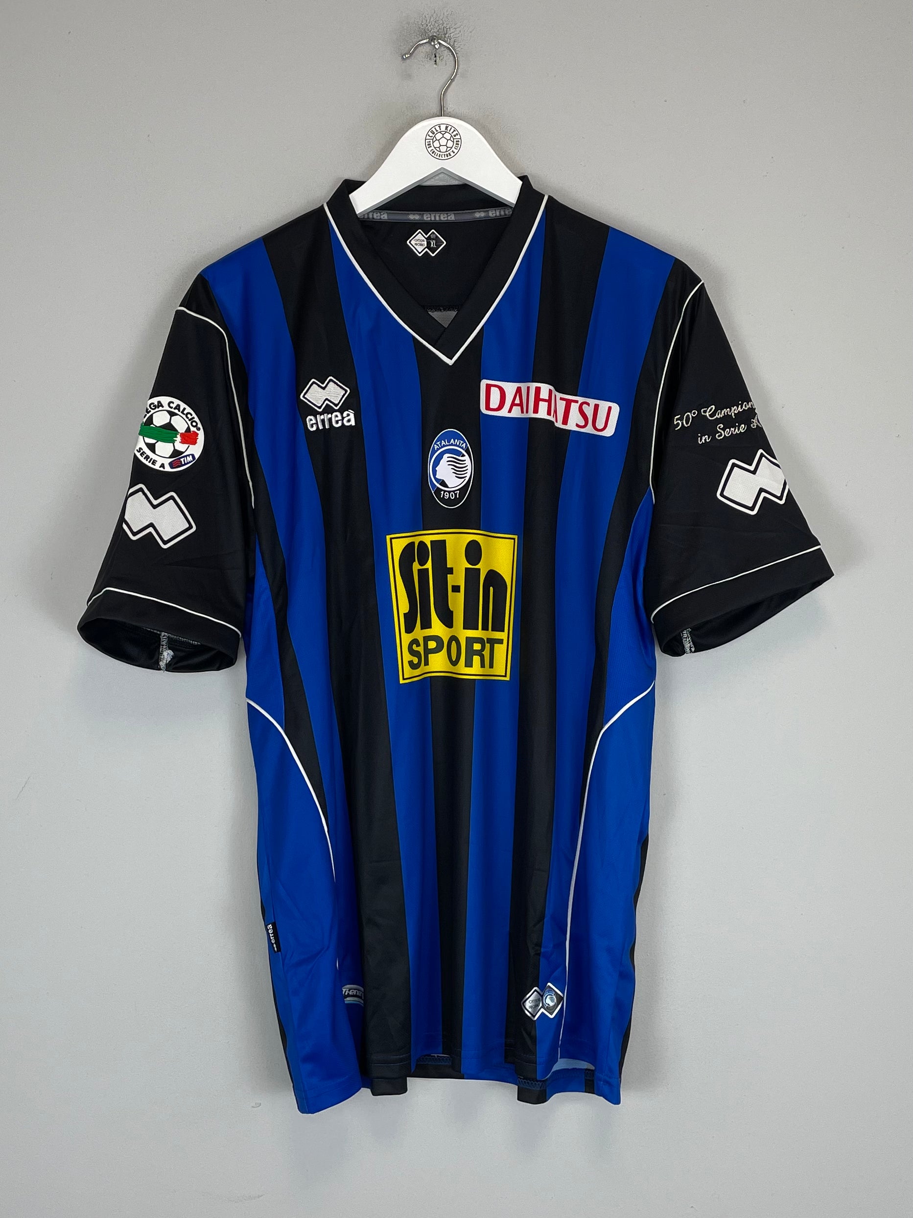 Shop 2009/10 ATALANTA *MINT* HOME SHIRT (XL) ERREA, classic football shirts, vintage football shirts & retro soccer jerseys at Cult Kits