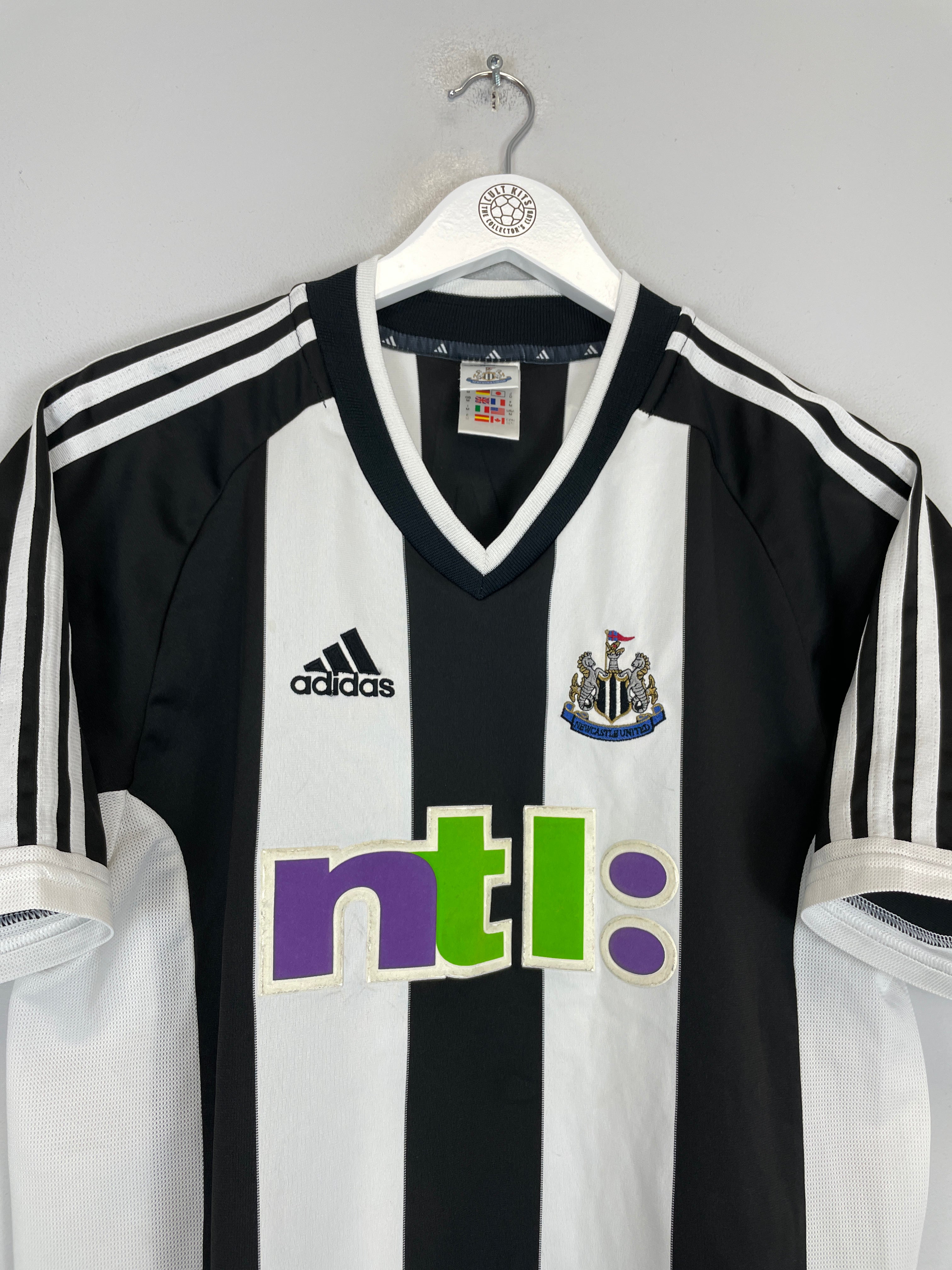 Shop 2001/03 NEWCASTLE SOLANO #4 HOME SHIRT (M) ADIDAS, classic football shirts, vintage football shirts & retro soccer jerseys at Cult Kits