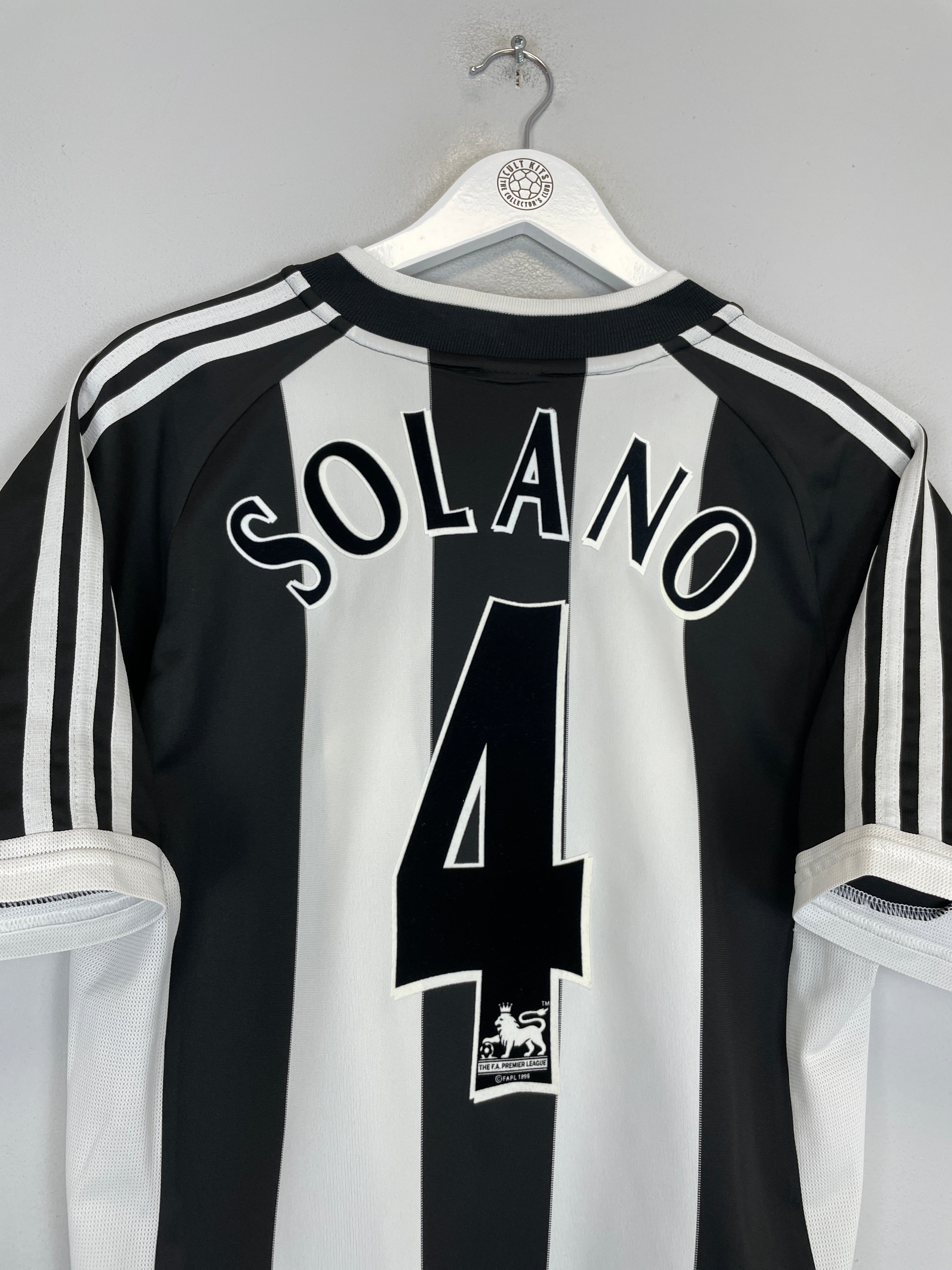 Shop 2001/03 NEWCASTLE SOLANO #4 HOME SHIRT (M) ADIDAS, classic football shirts, vintage football shirts & retro soccer jerseys at Cult Kits